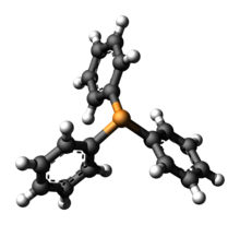Ball-and-stick model of the triphenylphosphine molecule