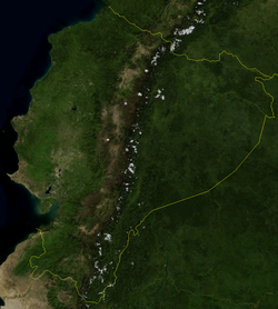 Map showing the extent of the Chorrera culture