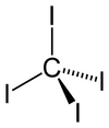 Stereo, skeletal formula of carbon tetraiodide