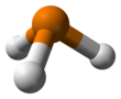 Ball-and-stick model of phosphine
