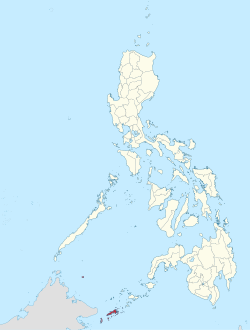A map of the Philippines highlighting the location of Tawi-tawi in the southwest.