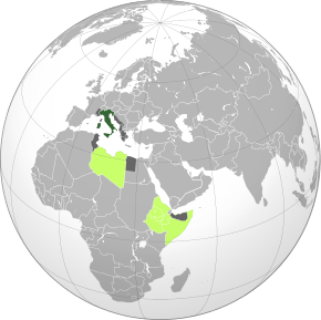   Kingdom of Italy   Colonies of Italy   Protectorates and areas occupied during World War II