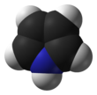Space-filling model of the pyrrole molecule