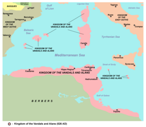 The Kingdom of the Vandals and Alans in 526 AD
