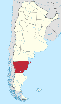 Location of Chubut within Argentina
