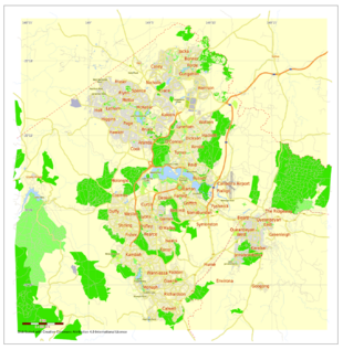 City map plan of Canberra
