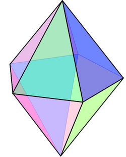 Multicolored representation of a pentagonal bipyramid