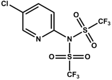 Skeletal formula of Comin's Reagent