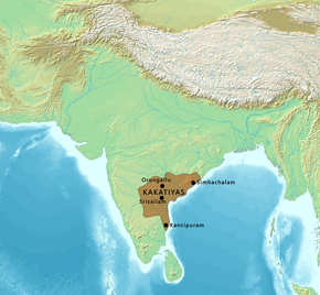 Map of the Kakatiyas.